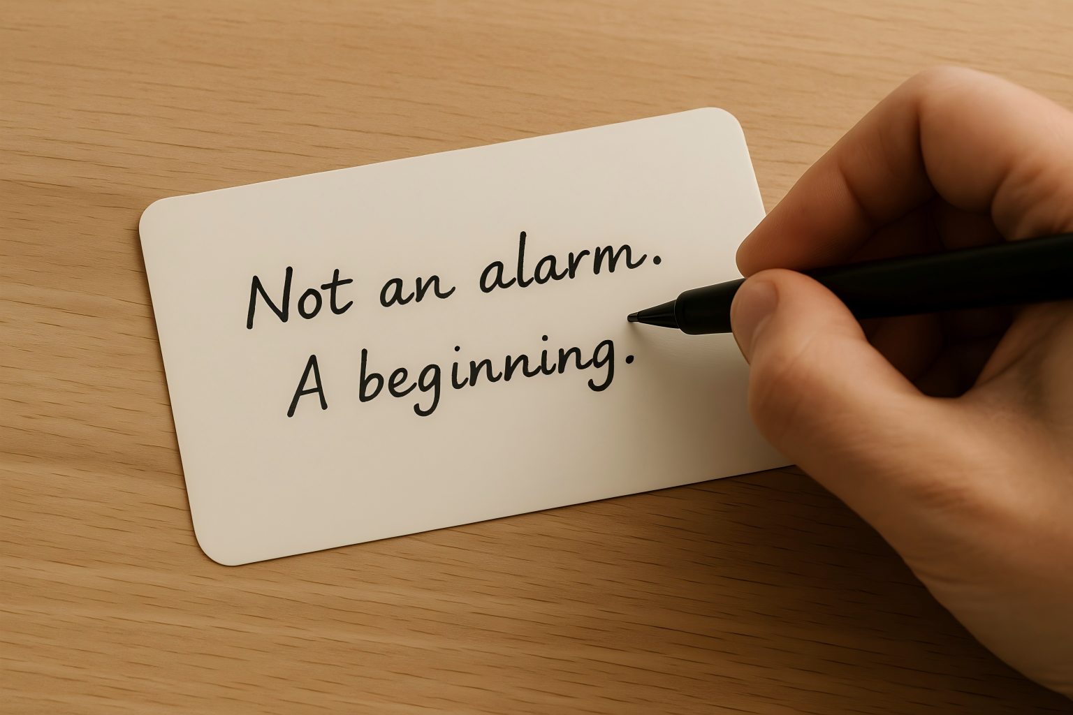 founder’s handwritten note showing the gentle philosophy behind HOUSBAY