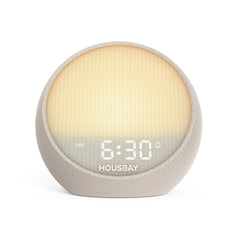 HOUSBAY Mini compact sunrise alarm clock for gentler phone-free mornings