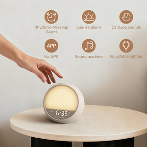 HOUSBAY MINI | Rhythm - Driven Sunrise Alarm Clock & Lo - Fi Sleep Sound Machine - HOUSBAY