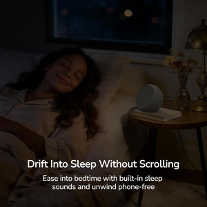 HOUSBAY Mini creating a calming sleep environment on a nightstand at night