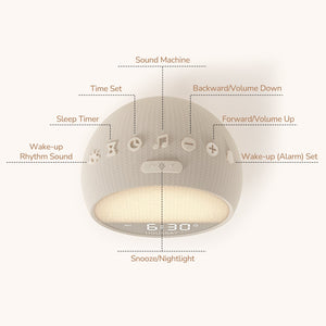 HOUSBAY MINI | Rhythm - Driven Sunrise Alarm Clock & Lo - Fi Sleep Sound Machine - HOUSBAY