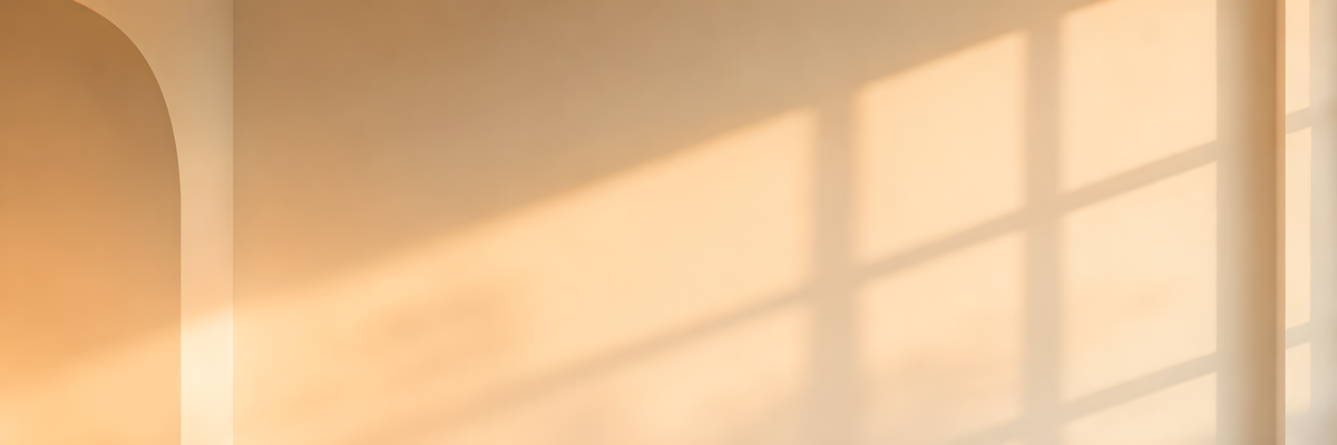 Warm sunrise light representing gentler sleep and wake routines by HOUSBAY